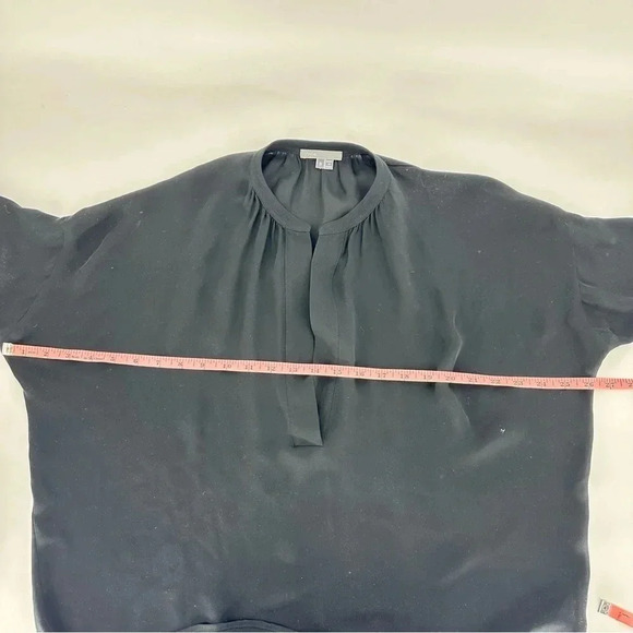 Vince Slit crepe Silk popover blouse - Picture 8 of 8